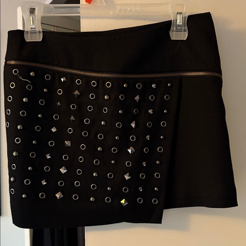 Black Mini Skirt with Silver Studs, NEW, not worn